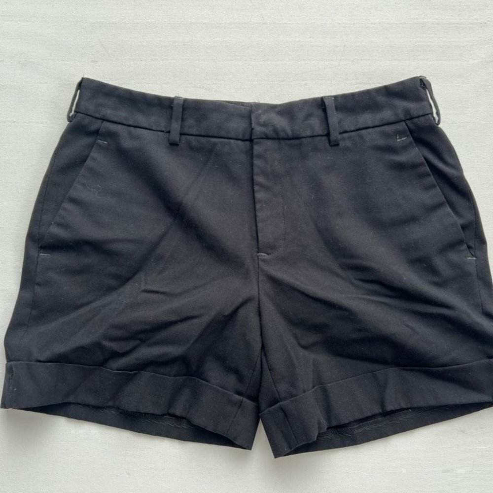 Zara Basic Black Cuffed Shorts ( S ) - image 1